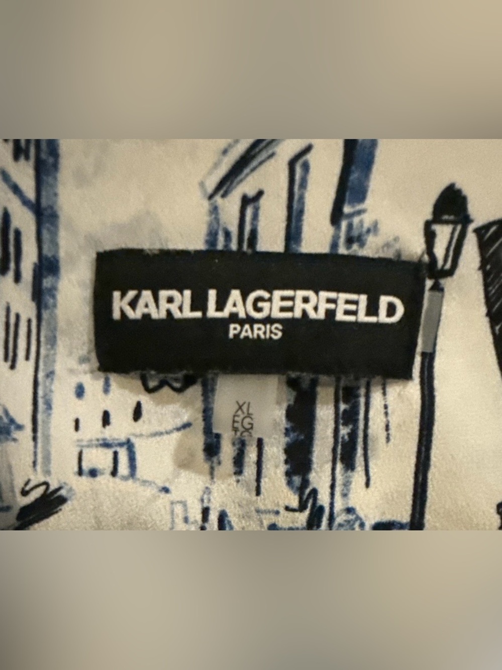 Karl Lagerfeld Paris long-sleeve button-down blouse - Picture 2 of 5